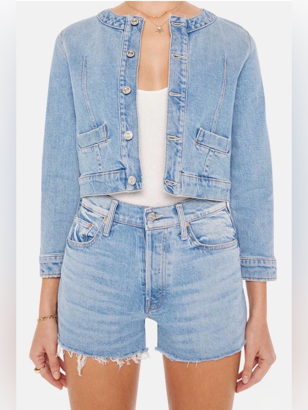 MOTHER…The Picky… Denim Cropped Jacket… Small…EUC